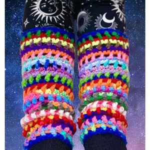 ✨🌈💫Crochet Rainbow Leg Warmers